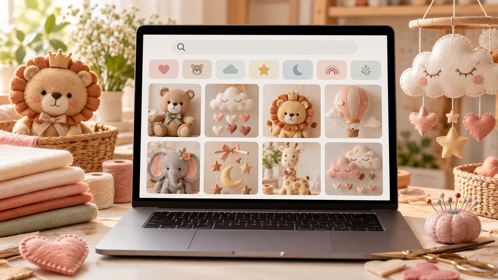 Mockup da busca de projetos de maternidade